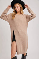 High Slit Longline Pullover-21