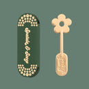 Lip Care Spatula, Gold Daisy-1