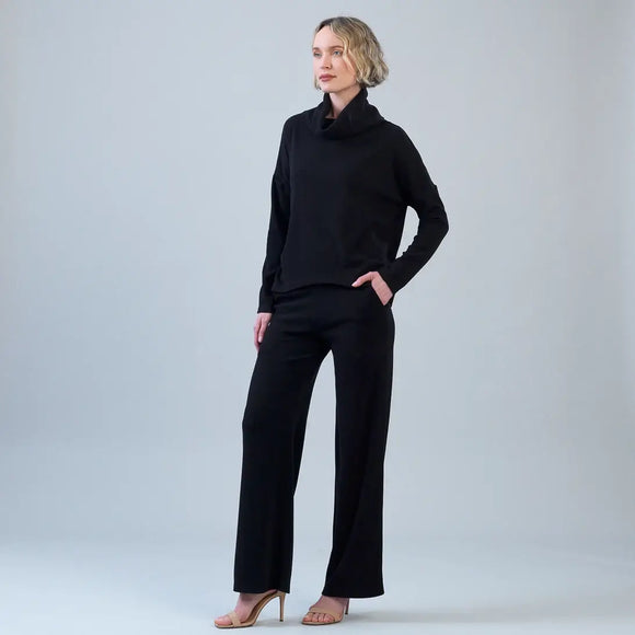 Clara Sunwoo Ultra Soft Travel Knit Turtleneck with Tipped Hem