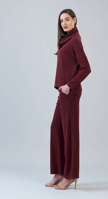 Clara Sunwoo Ultra Soft Travel Knit Turtleneck with Tipped Hem