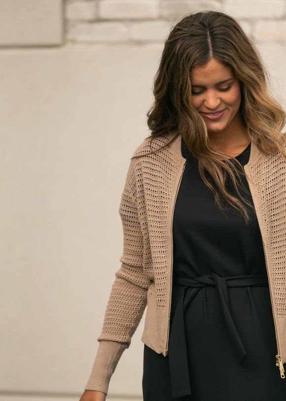 Inherit Tate Crochet Open Knit Cardigan