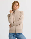 Cashmere Stand Collar Cardigan by Pura Cashmere - ARRIVING SOON-6