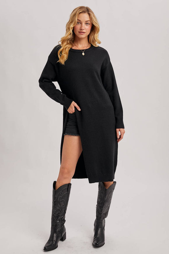 High Slit Longline Pullover
