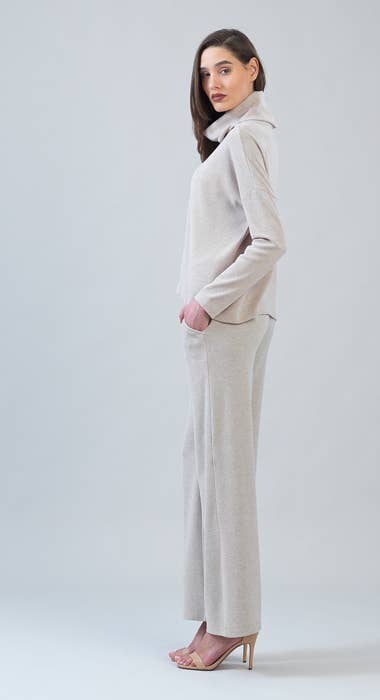Clara Sunwoo Ultra Soft Travel Knit Turtleneck with Tipped Hem