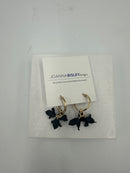 Joanna Bisley Black Flowers with Gold Filled Hoop-2