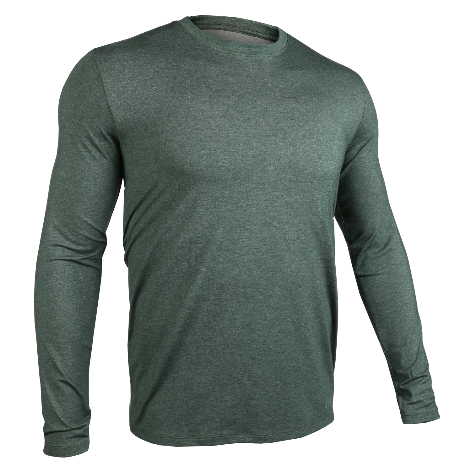 Buy heathered-forest-green 2Undr Luxe Long Sleeve Crew tee