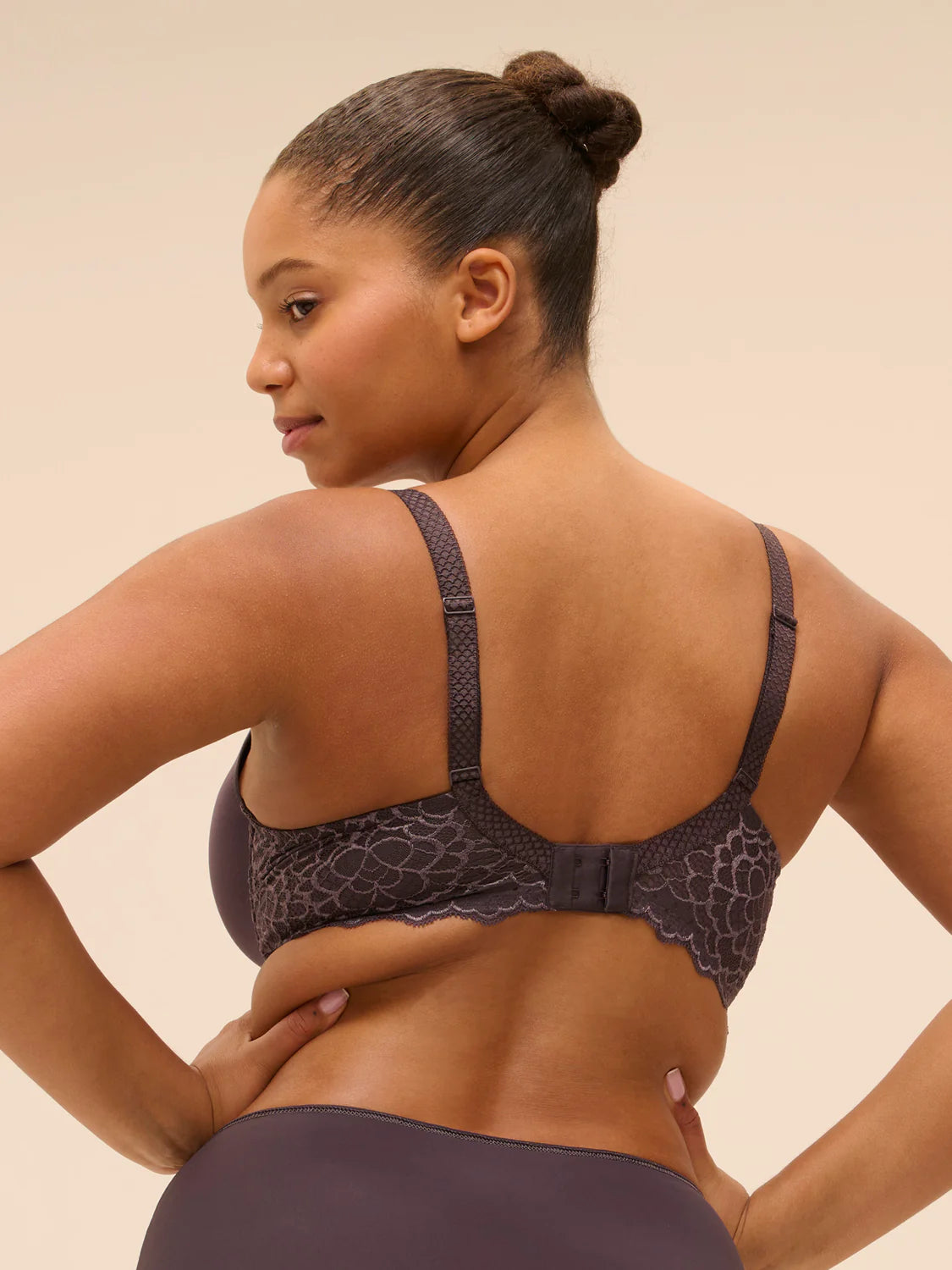 Simone Perele Caresse 3D Plunge GRAPHITE GREY Bra 12A316