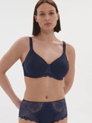Simone Perele Caresse 3D Plunge INK BLUE  Bra 12A316-3