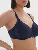 Simone Perele Caresse 3D Plunge INK BLUE  Bra 12A316-1