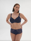 Simone Perele Caresse 3D Plunge INK BLUE  Bra 12A316-5