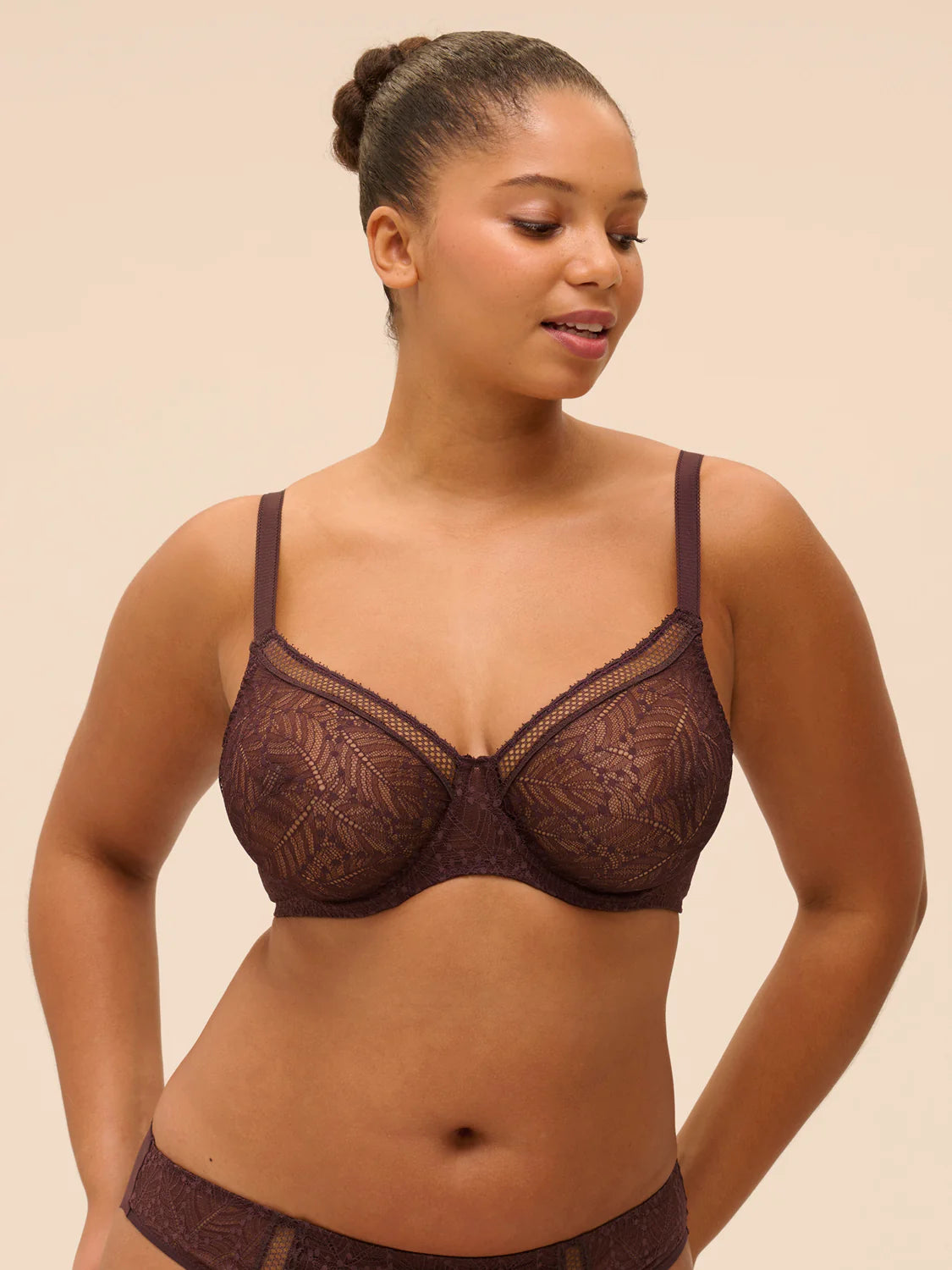 Simone Perele Comete Full Cup Bra - Dark Brown - 0