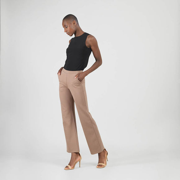 Clara Sunwoo Rayon-Ponte Knit  Loose Leg Pocket Pant - ARRIVING SOON