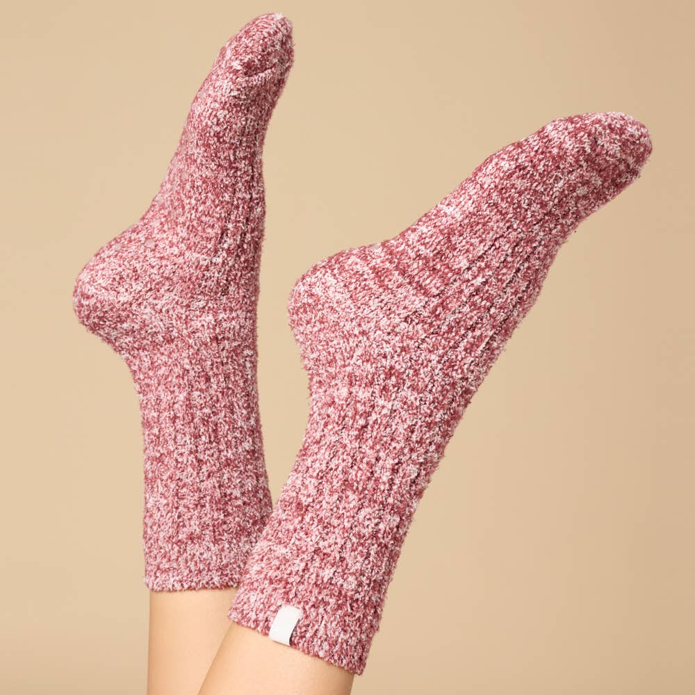 Softies Cozy Marshmallow Crew Socks with Grippers for Women