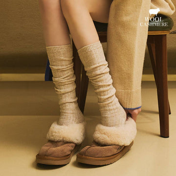 Long Cashmere Blend Slouch Socks - ARRIVING SOON