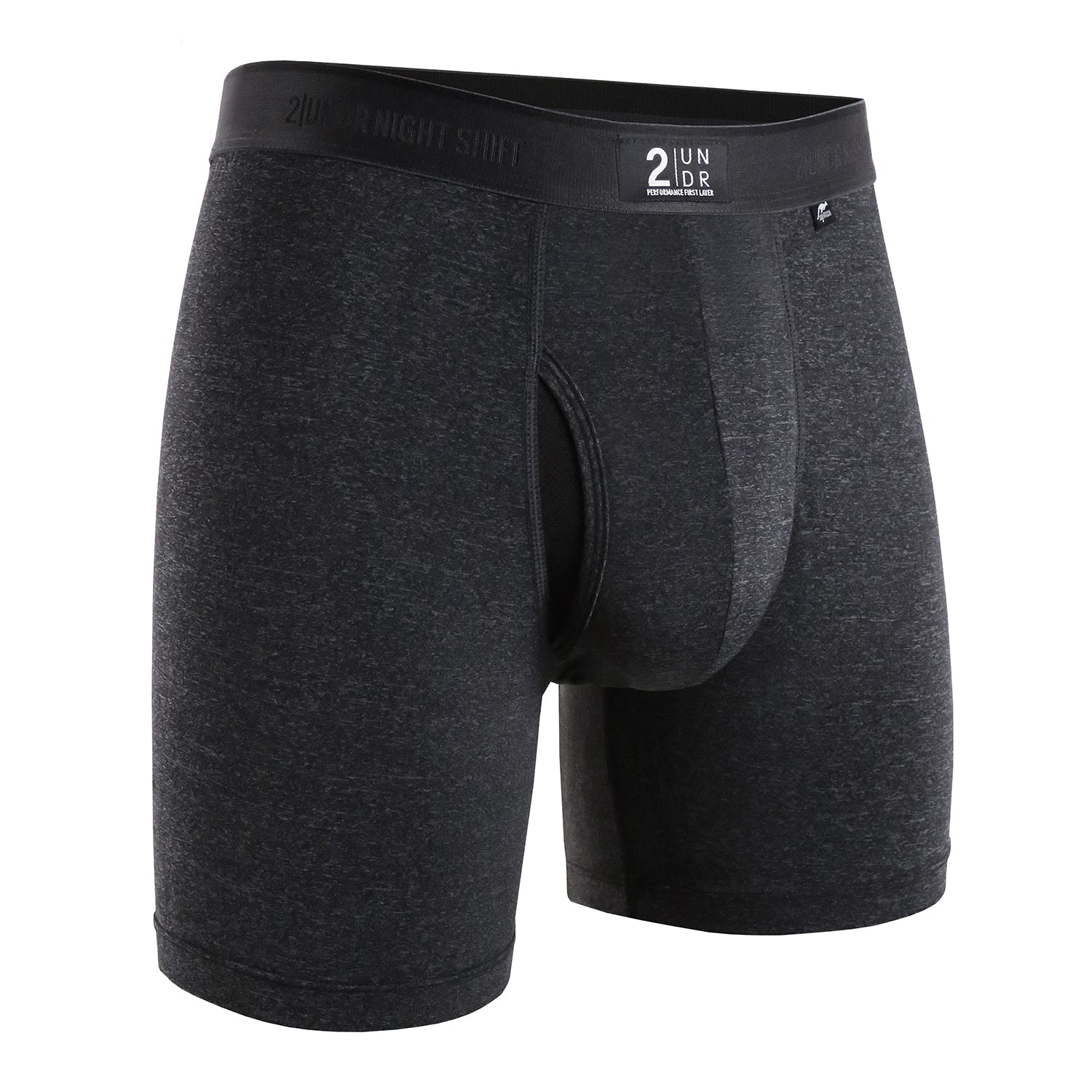 2Undr Night Shift 6" Boxer Brief Solid - Charcoal - My Filosophy