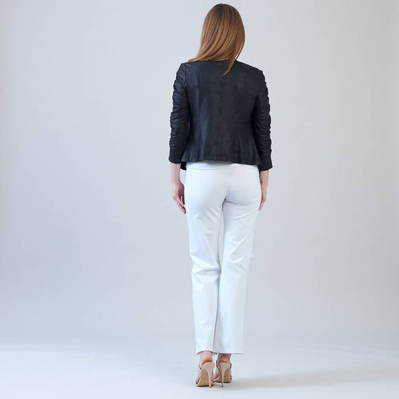 Clara Sunwoo Liquid Leather ™ Ruched Detail Jacket - COMING SOON