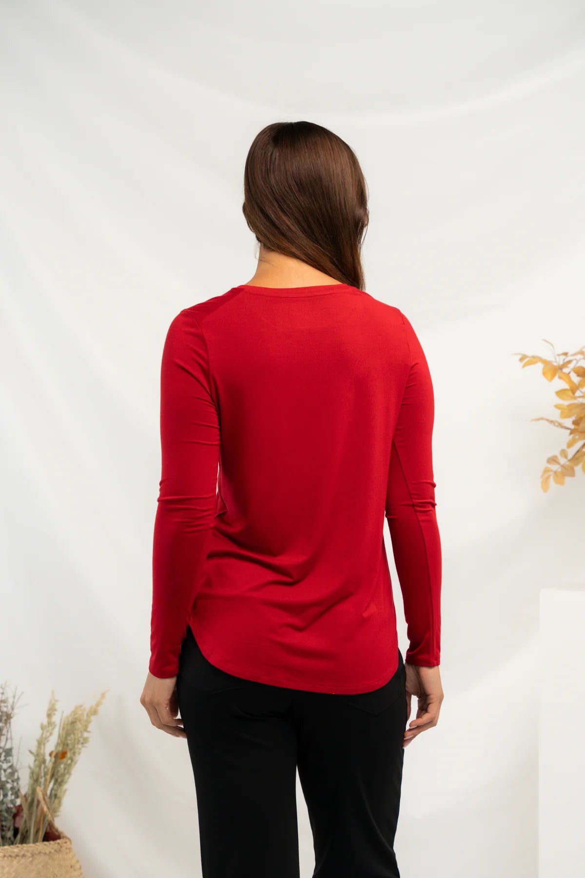 Terrera Georgia Crew Neck Long Sleeve Top