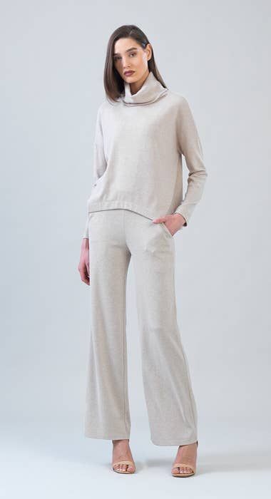 Clara Sunwoo Ultra Soft Travel Knit Turtleneck with Tipped Hem