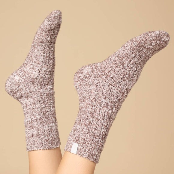 Softies Cozy Marshmallow Crew Socks with Grippers for Women