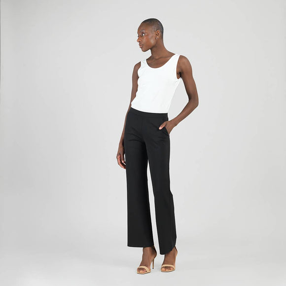 Clara Sunwoo Rayon-Ponte Knit  Loose Leg Pocket Pant - ARRIVING SOON