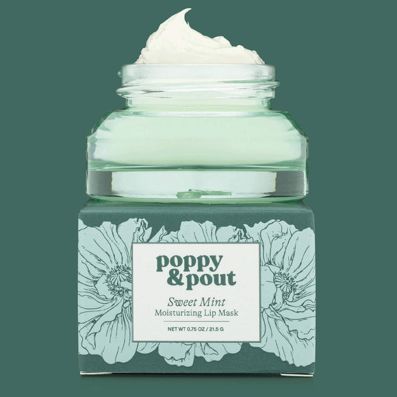 Hydrating Overnight Lip Mask – Sweet Mint by Poppy & Pout