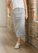 Inherit Bradi Side Zipper Midi Skirt-4