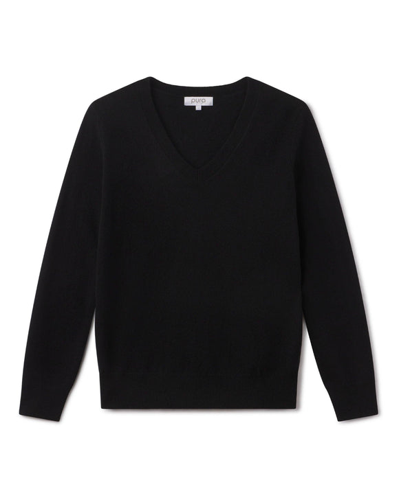 Essential Cashmere V-Neck by Pura Cashmere