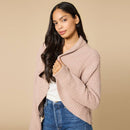 Waffle Marshmallow Cocoon Cardigan-5