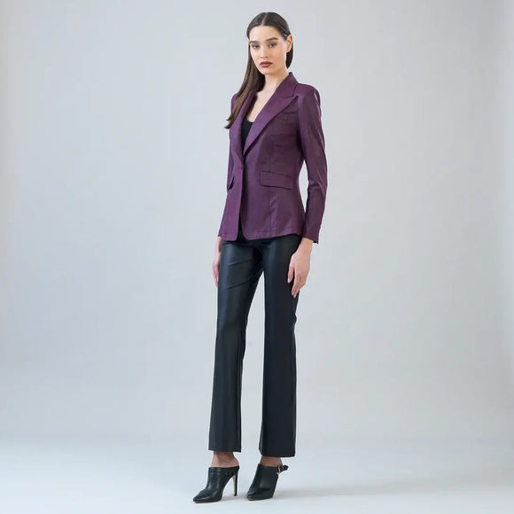 Clara Sunwoo Liquid Leather ™ Signature Pocket Blazer