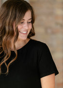 Inherit Baylor Black Ribbed T-Shirt Dress-11