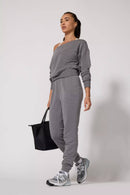 Cozy Fleece Slim Jogger - Htr Steel Grey-2