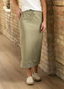 Inherit Bradi Side Zipper Midi Skirt-17