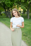 Inherit Bradi Side Zipper Midi Skirt-6