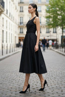 Belt Detail Midi Dress-2