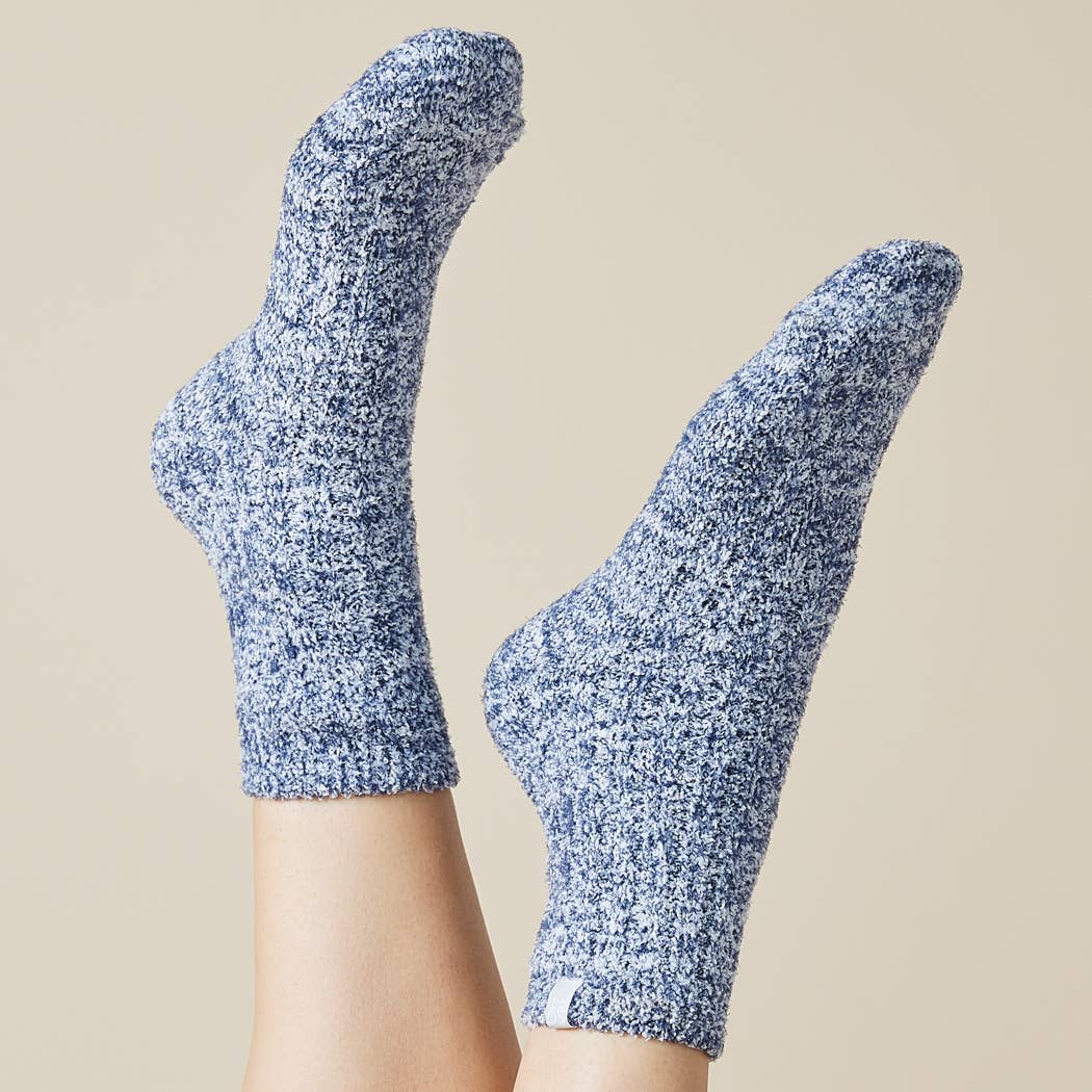 Softies Cozy Marshmallow Crew Socks with Grippers for Women
