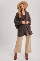 Plush Boucle Open-Front Cardigan Wrap - ARRIVING SOON-12