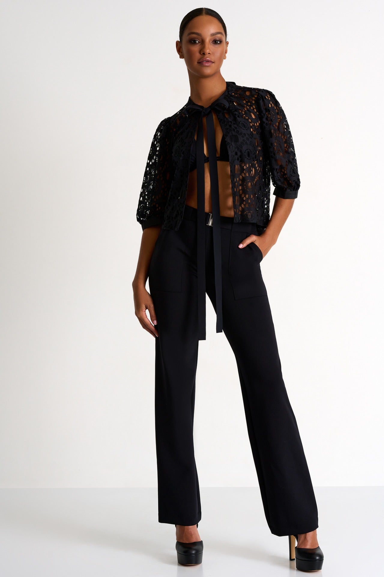 Shan Elegant Belted Trousers