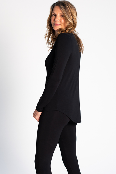 Terrera Georgia Crew Neck Long Sleeve Top - 0