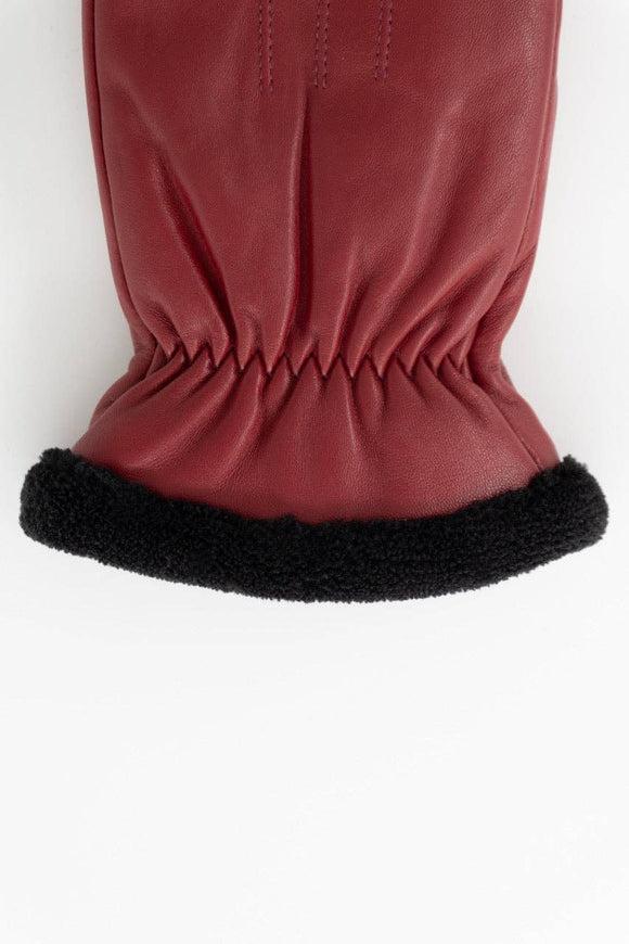 Sutton Leather Mittens With Individual Fingers by Brume - Women