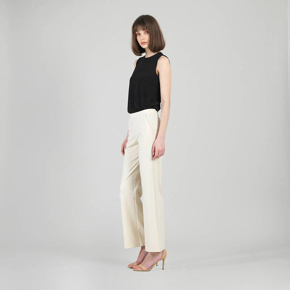 Clara Sunwoo Rayon-Ponte Knit  Loose Leg Pocket Pant - ARRIVING SOON