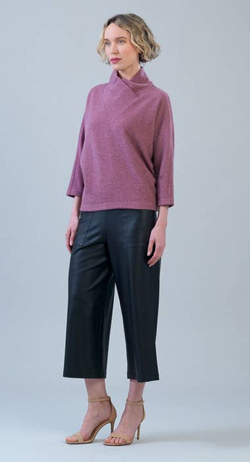 Clara Sunwoo Ribbed Crossover Petalneck Sweater - 0