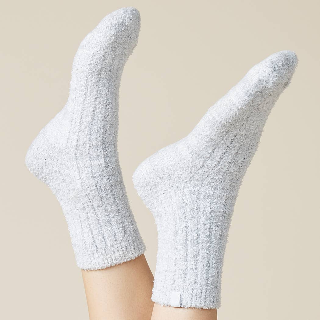 Softies Cozy Marshmallow Crew Socks with Grippers for Women