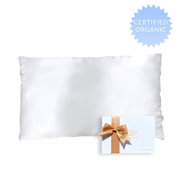 King Organic Silk Pillowcase - White