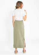 Inherit Bradi Side Zipper Midi Skirt-11