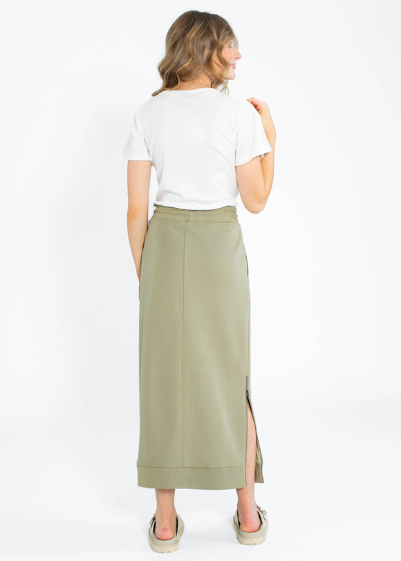Inherit Bradi Side Zipper Midi Skirt