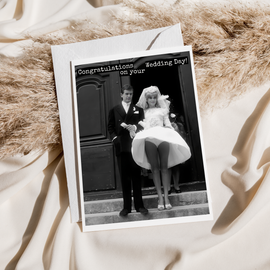 Wedding Card. Congratulations On Your Wedding Day. Vintage. - 0