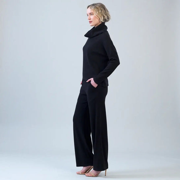 Clara Sunwoo Ultra Soft Travel Knit Turtleneck with Tipped Hem