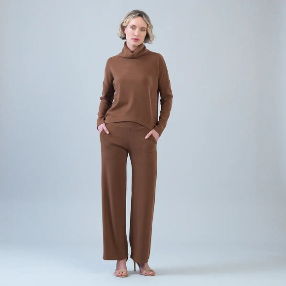 Clara Sunwoo Ultra Soft Travel Knit Turtleneck with Tipped Hem