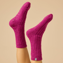 Softies Cozy Marshmallow Crew Socks with Grippers for Women-19