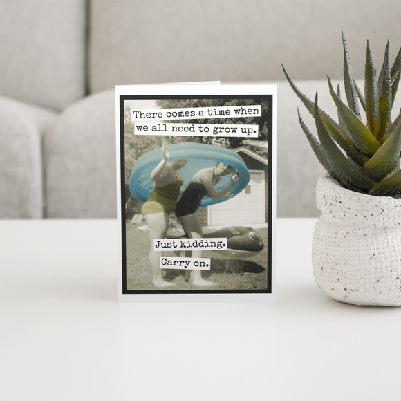 Funny Birthday Card | Just Kidding, Carry On Vintage Card Canada